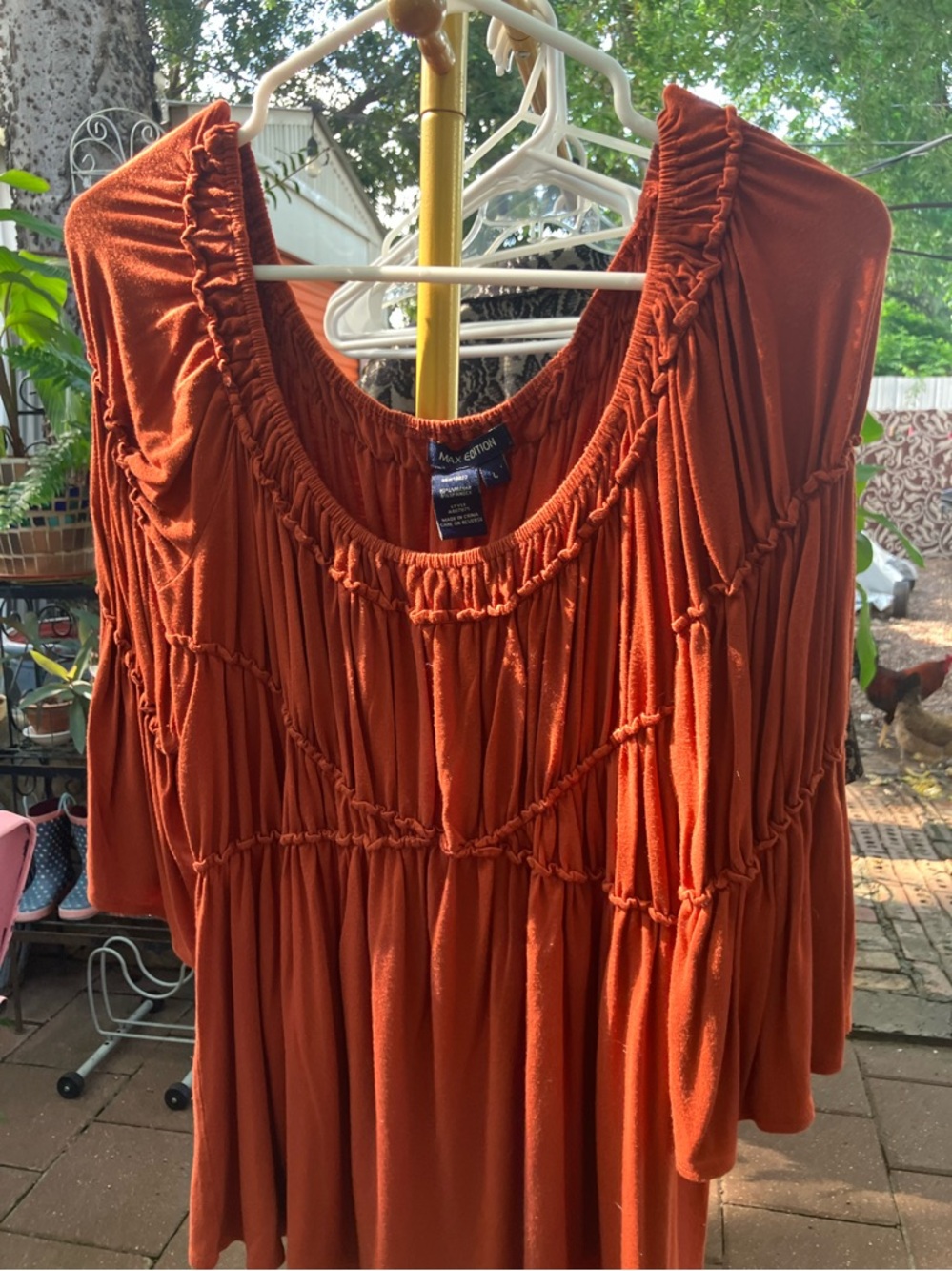 Beautiful boho orange blouse